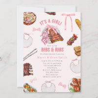 Bibs & Ribs BBQ Grillen Mädchen Baby-Party