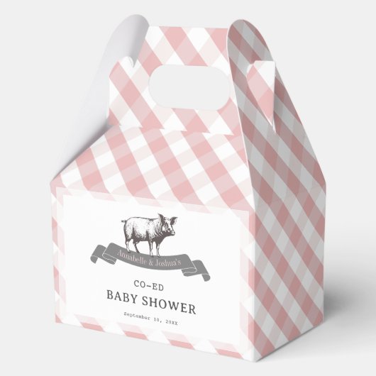 Bibs & Ribs GRILLEN Rustic Pink Gingham Kinderdusc Geschenkschachtel (Vorderseite)