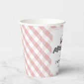 Bibs & Ribs GRILLEN Rustic Pink Gingham Kinderdusc Pappbecher (Rechts)