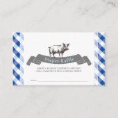 Bibs & Ribs Navy Gingham-Windel-Rafficket Begleitkarte (Vorderseite)