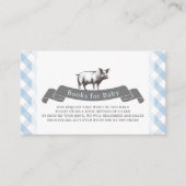 Bibs & Ribs Rustic Blue Gingham Books for Baby Begleitkarte (Vorderseite)