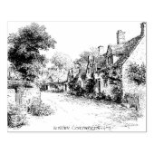 Bibury Cotswolds Briefmarke Gummistempel (Prägung)