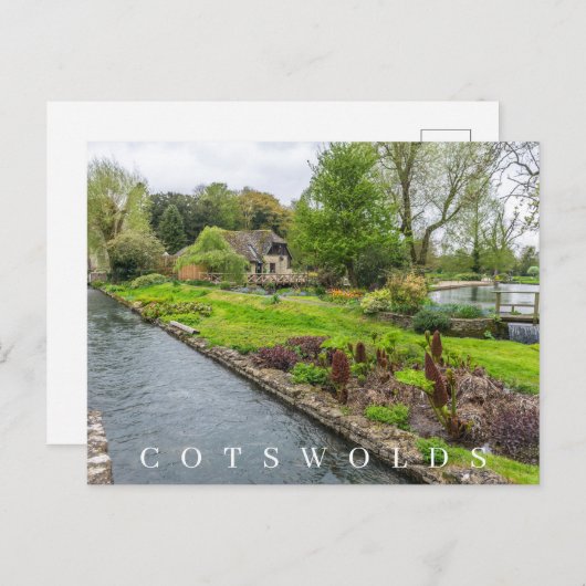 Bibury Stream View Postkarte (Vorne/Hinten)