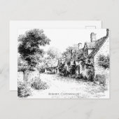 Bibury Village, Cotswolds, UK Postkarte (Vorne/Hinten)