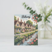 Bibury Vintag Postkarte (Stehend Vorderseite)