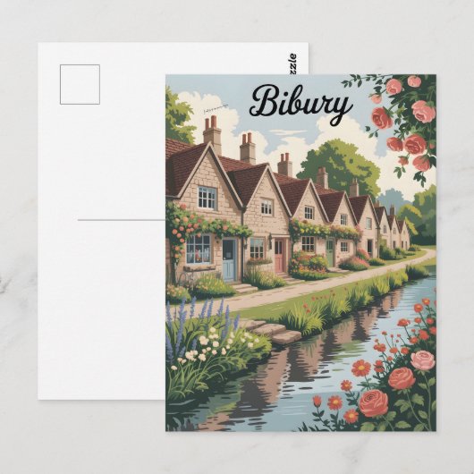 Bibury Vintag Postkarte (Vorne/Hinten)