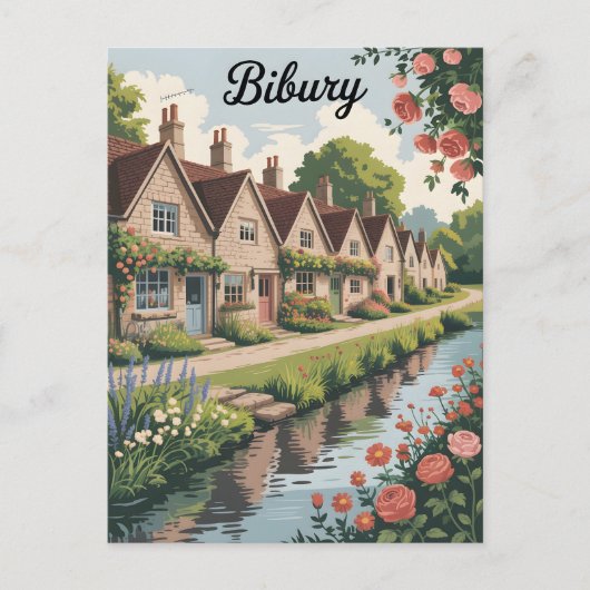 Bibury Vintag Postkarte (Vorderseite)