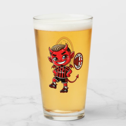 Bicchiere Milan calcio Glas (Vorne (Gefüllt))