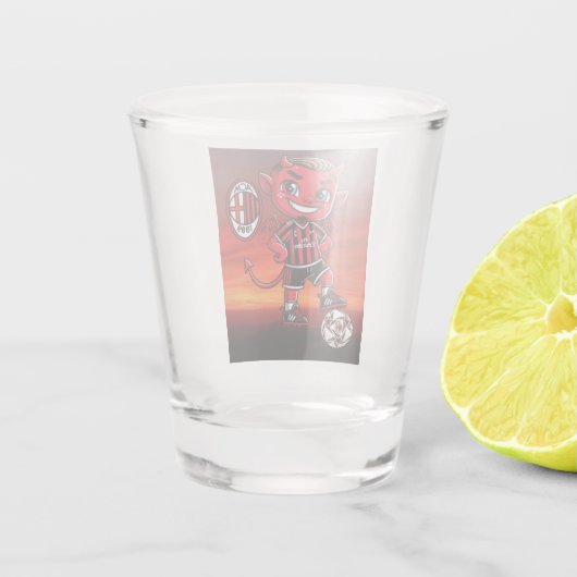 Bicchiere Milan calcio Schnapsglas (Rückseite)