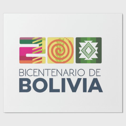 bicentenario Bolivia Geschenkpapier (Flach)
