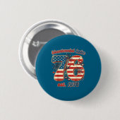 Bicentennial-Schatz 50. Geburtstag Frauen Vintage  Button (Vorne & Hinten)