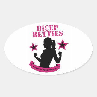 Bicep Betties Oval Sticker