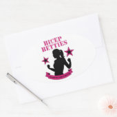 Bicep Betties Oval Sticker (Umschlag)