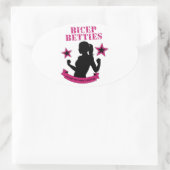 Bicep Betties Oval Sticker (Tasche)