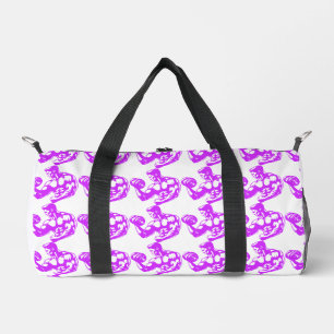 Bicep Curl Minimalist Gym - Purple Fitness Design Duffle Bag