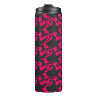 Bicep Curl Minimalist Gym - Purple Fitness Design Thermosbecher