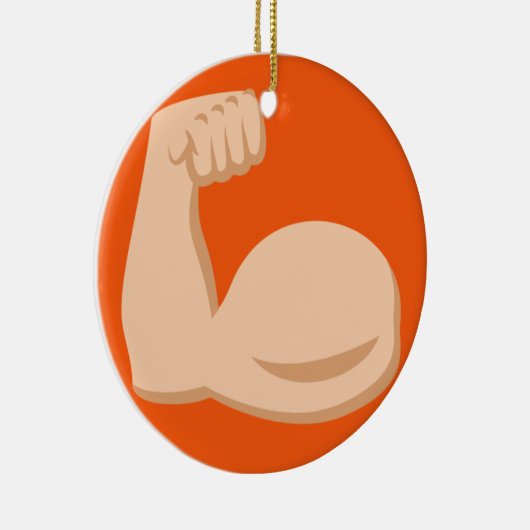 Biceps Emoji Keramik Ornament (Rechts)