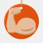 Biceps Emoji Keramik Ornament (Vorne)
