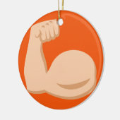 Biceps Emoji Keramik Ornament (Links)