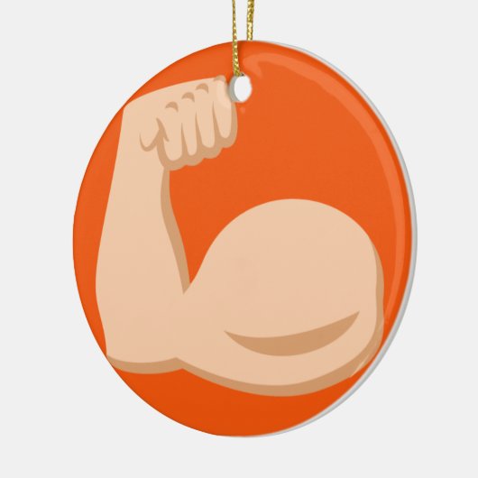 Biceps Emoji Keramik Ornament (Links)