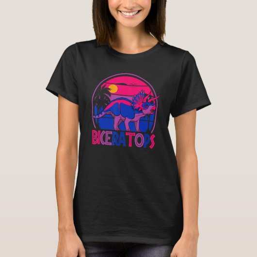 Biceratops Bisexual Ceratops Dinosaur LGBT Pride M T-Shirt (Vorderseite)