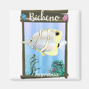 Bicheno Tasmanien Vintage-Reiseposter Magnet