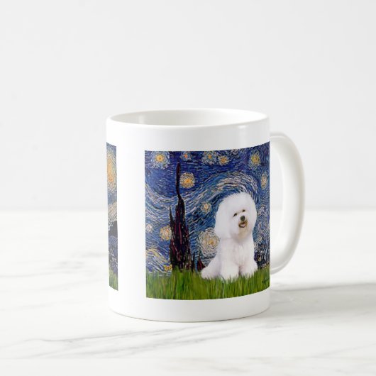Bichon 1 - Starry Night Kaffeetasse (VorderseiteRechts)