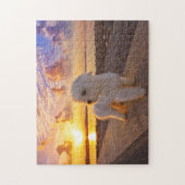 Bichon am Strand Ihr Haustier Foto Personalisiert Puzzle (Vertikal)