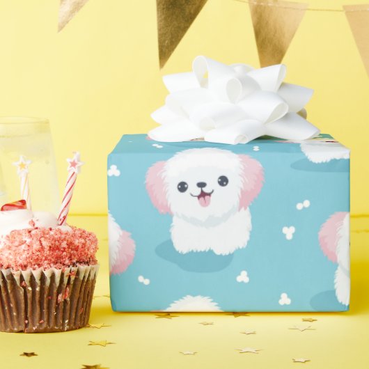 Bichon Bliss Geschenkpapier (Geburtstagsparty)