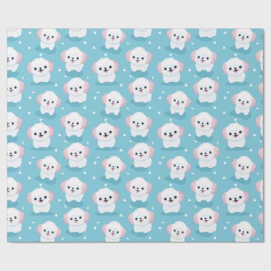 Bichon Bliss Geschenkpapier (Flach)