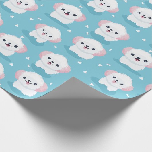 Bichon Bliss Geschenkpapier (Ecke)