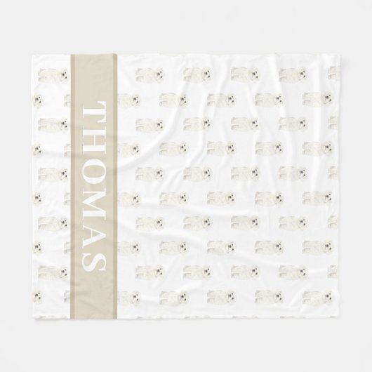 Bichon Bolognese Havanese Maltese Coton Havapoo Fleecedecke (Vorderseite (Horizontal))