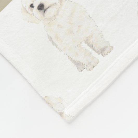 Bichon Bolognese Havanese Maltese Coton Havapoo Fleecedecke (Ecke)