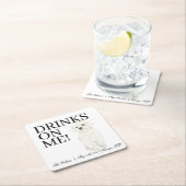 Bichon, Bolognese, Havanese, Malteser Hochzeit Rechteckiger Pappuntersetzer (Vor Ort)