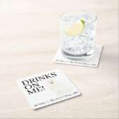 Bichon, Bolognese, Havanese, Malteser Hochzeit Rechteckiger Pappuntersetzer (Vor Ort)