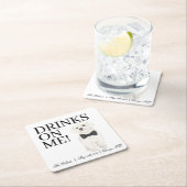 Bichon, Bolognese, Havanese, Malteser Hochzeit Rechteckiger Pappuntersetzer (Vor Ort)