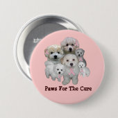 Bichon Brustkrebs-Knopf Button (Vorne & Hinten)