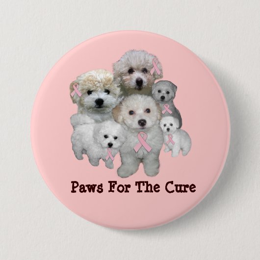 Bichon Brustkrebs-Knopf Button (Vorderseite)