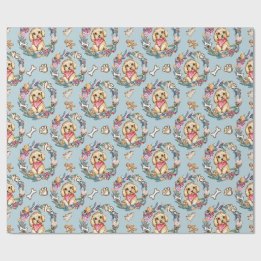 Bichon Christmas Geschenkpapier (Flach)