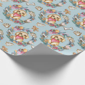 Bichon Christmas Geschenkpapier (Ecke)