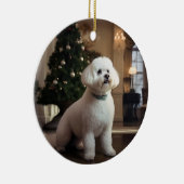 Bichon Christmas Keramik Ornament (Rechts)
