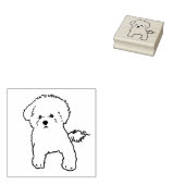 Bichon Dog Briefmarke Gummistempel (Stempel)