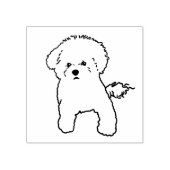 Bichon Dog Briefmarke Gummistempel (Prägung)