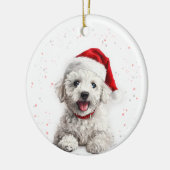 Bichon Dog Christmas Personalized Keramik Ornament (Links)