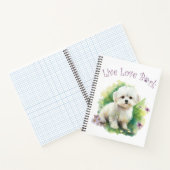 Bichon Dog Mama Floral Notizblock (Innenseite)