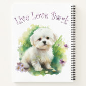 Bichon Dog Mama Floral Notizblock (Rückseite)