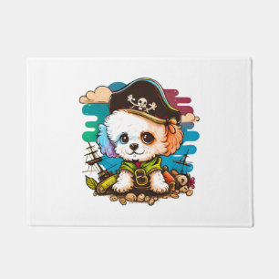 Bichon Dog Pirate Fußmatte