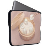 Bichon Dumplings: Cute Xiao Long Bao Dim Sum Art Laptopschutzhülle (Vorne Rechts)