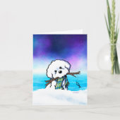 Bichon Fishing Note Card Dankeskarte (Vorderseite)