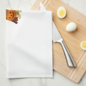 Bichon Fris� Halloween Vampire Pup with Pumpkin Ba Geschirrtuch (Viertel Falte)